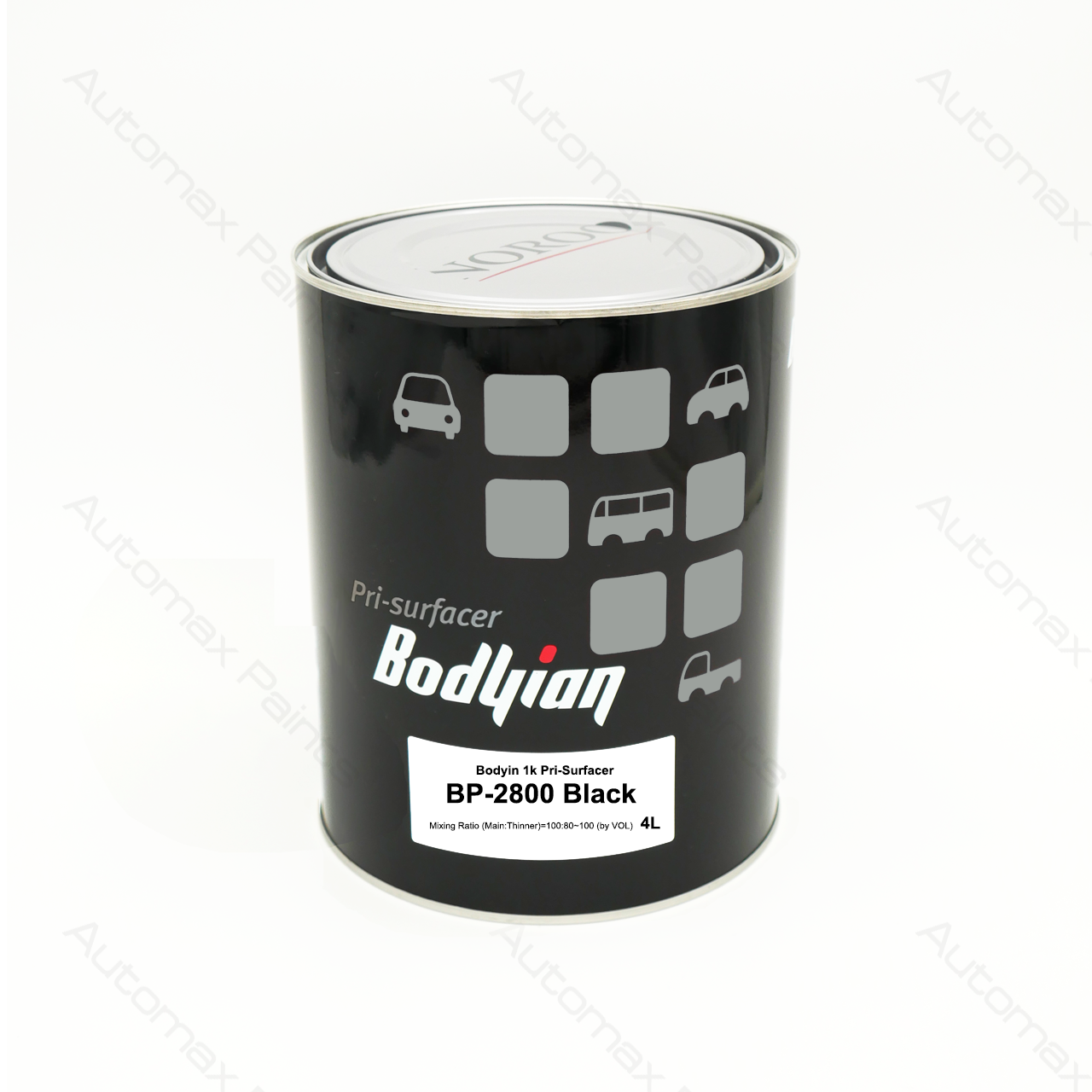 Noroo BP-2800 1K Primer Sur-facer Black 4Lt/Can