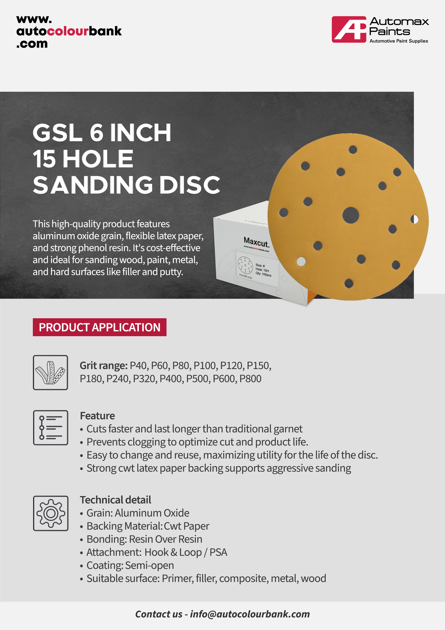 GSL 6 inch 15 Holes P80