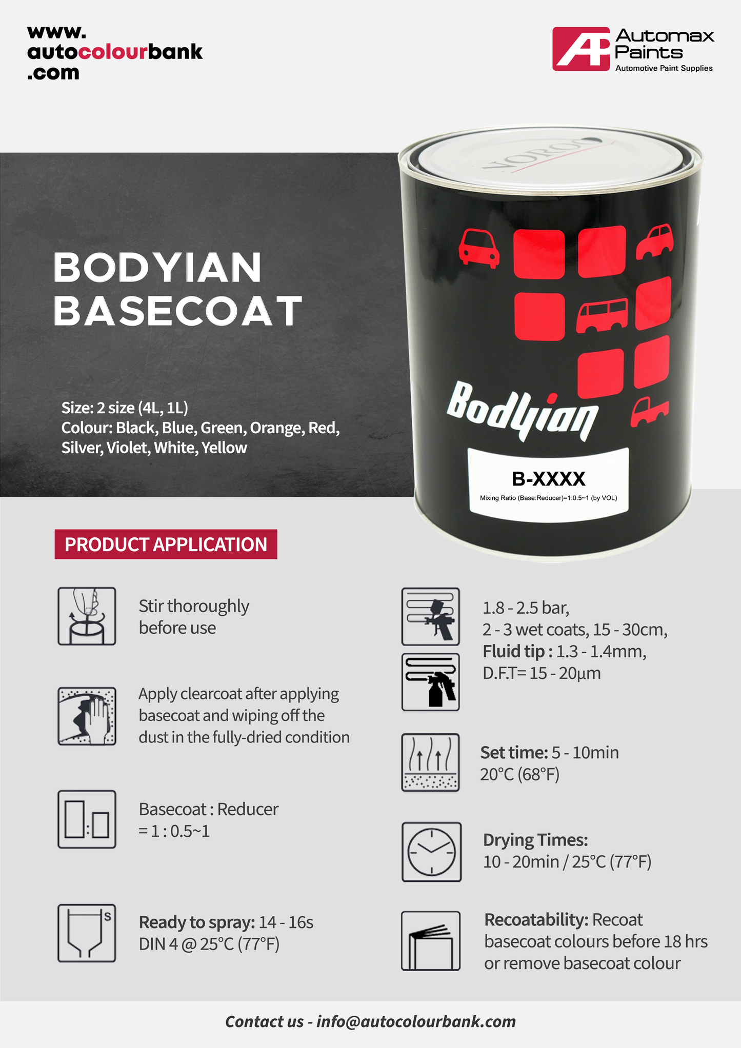 Bodyian B-9450 Silver 4Lt/Can