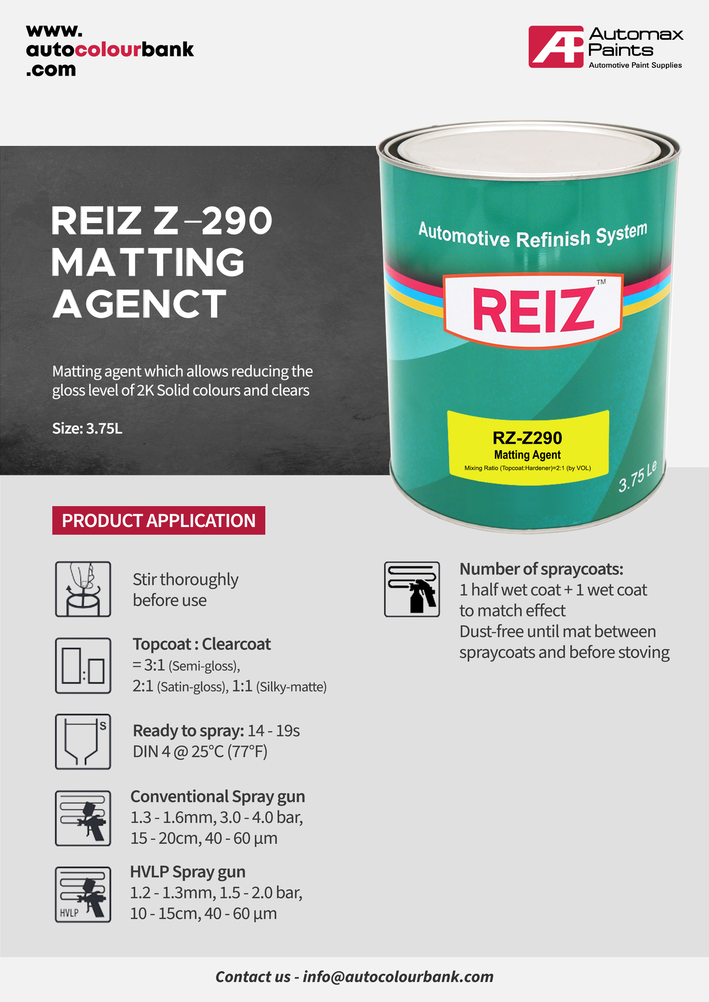 Z290 2K MATTING AGENT 3.75Lt/Can