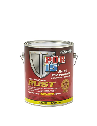 POR15 Semi Gloss Black Rust Preventive Paint 3.78L (US Gallon)