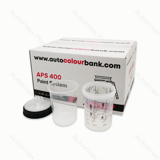 APS CUP with Collar (125um) 400cc. Inner Cup 50pcs liner+50pcs lid+20pcs Stopper + hard cup