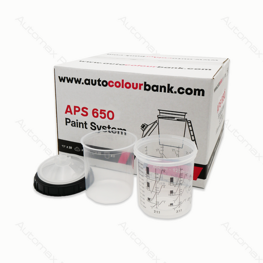 APS CUP with Collar (125um) 650cc. Inner Cup 50pcs liner+50pcs lid+20pcs Stopper + hard cup