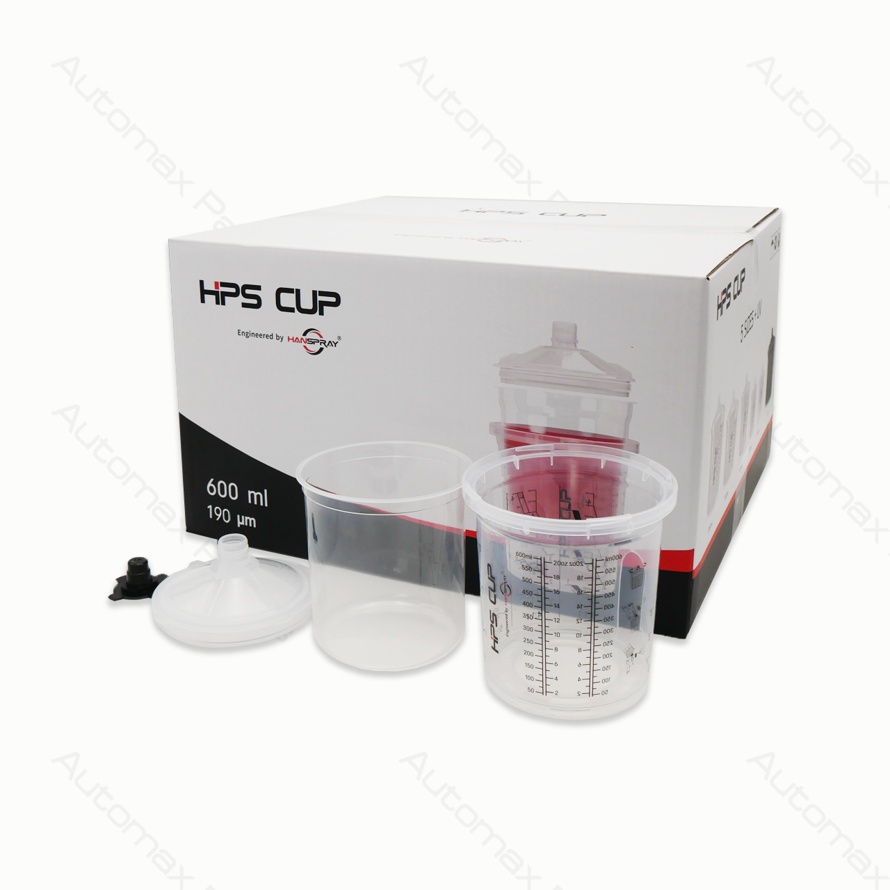HPS CUP (190um) 600cc. Inner Cup 50pcs liner+50pcs lid+20pcs Stopper + hard cup