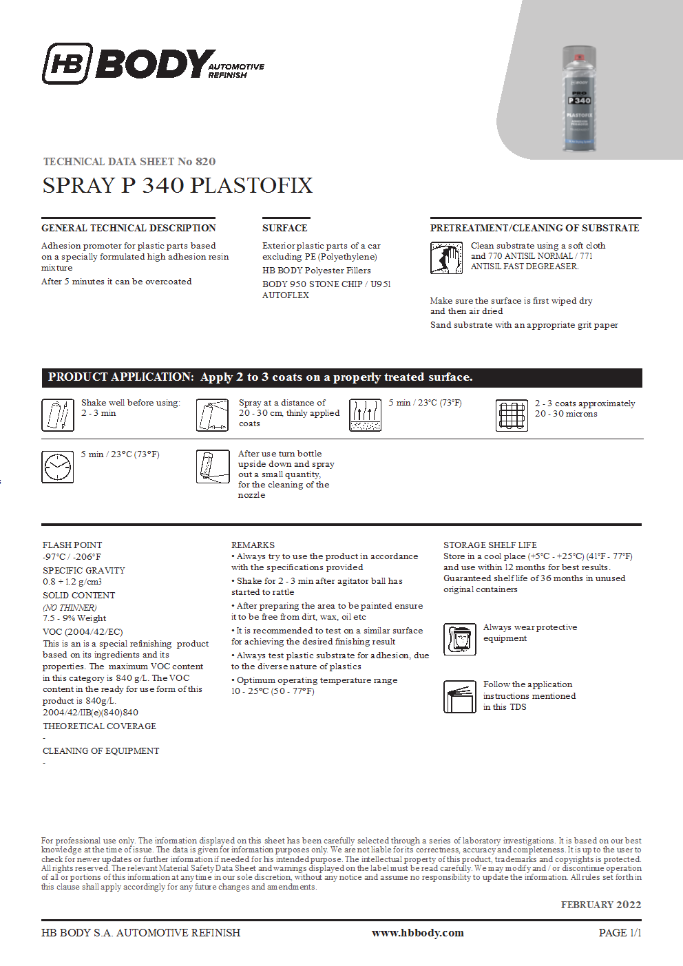 SPRAY 340 PLASTOFIX