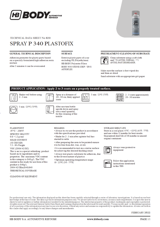 SPRAY 340 PLASTOFIX