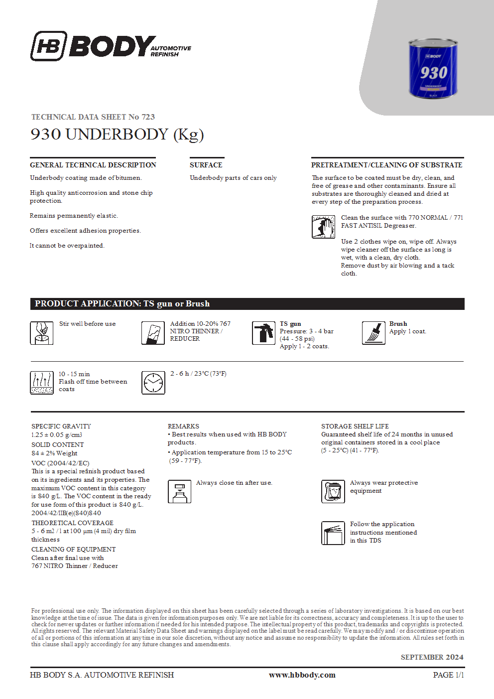 930 Underbody Protection 20Kg/Can