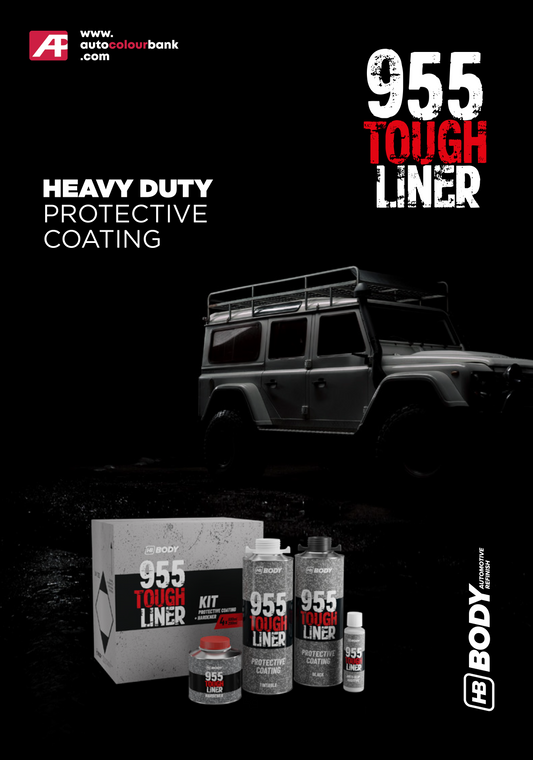 HB Body 955 Tough Liner Black 600ml