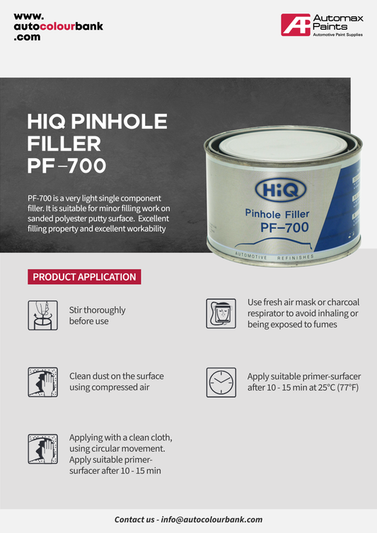 HIQ PF-700 Pinhole Filler 0.5Kg/Can