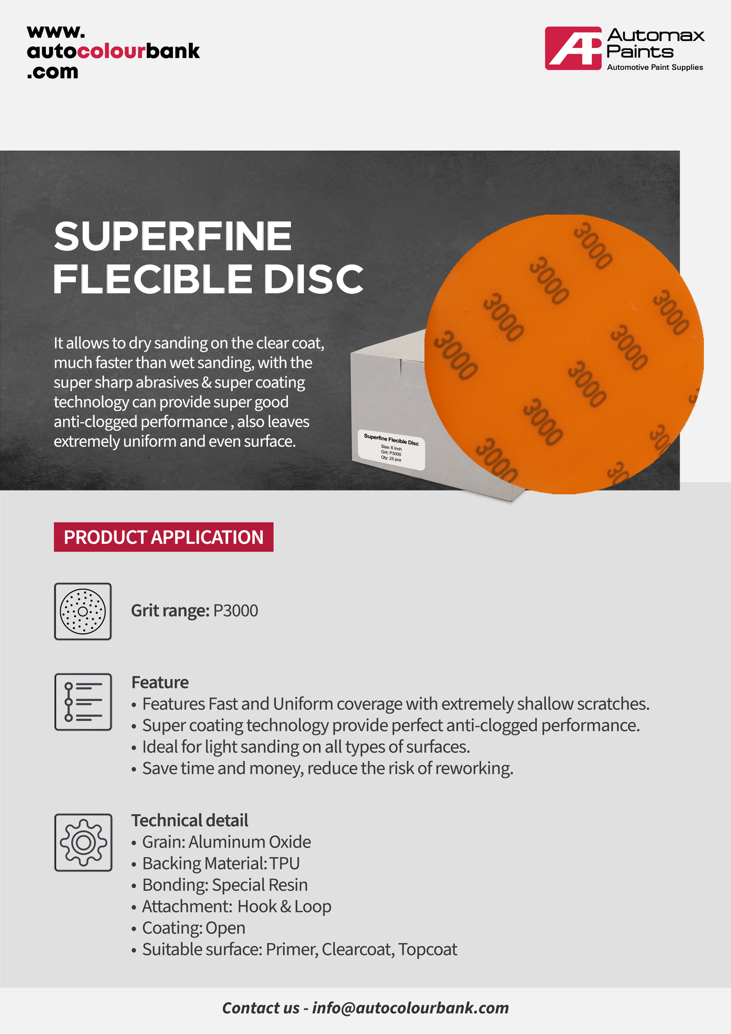 SUPERFINE FLECIBLE DISC 6 INCH P3000*25EA