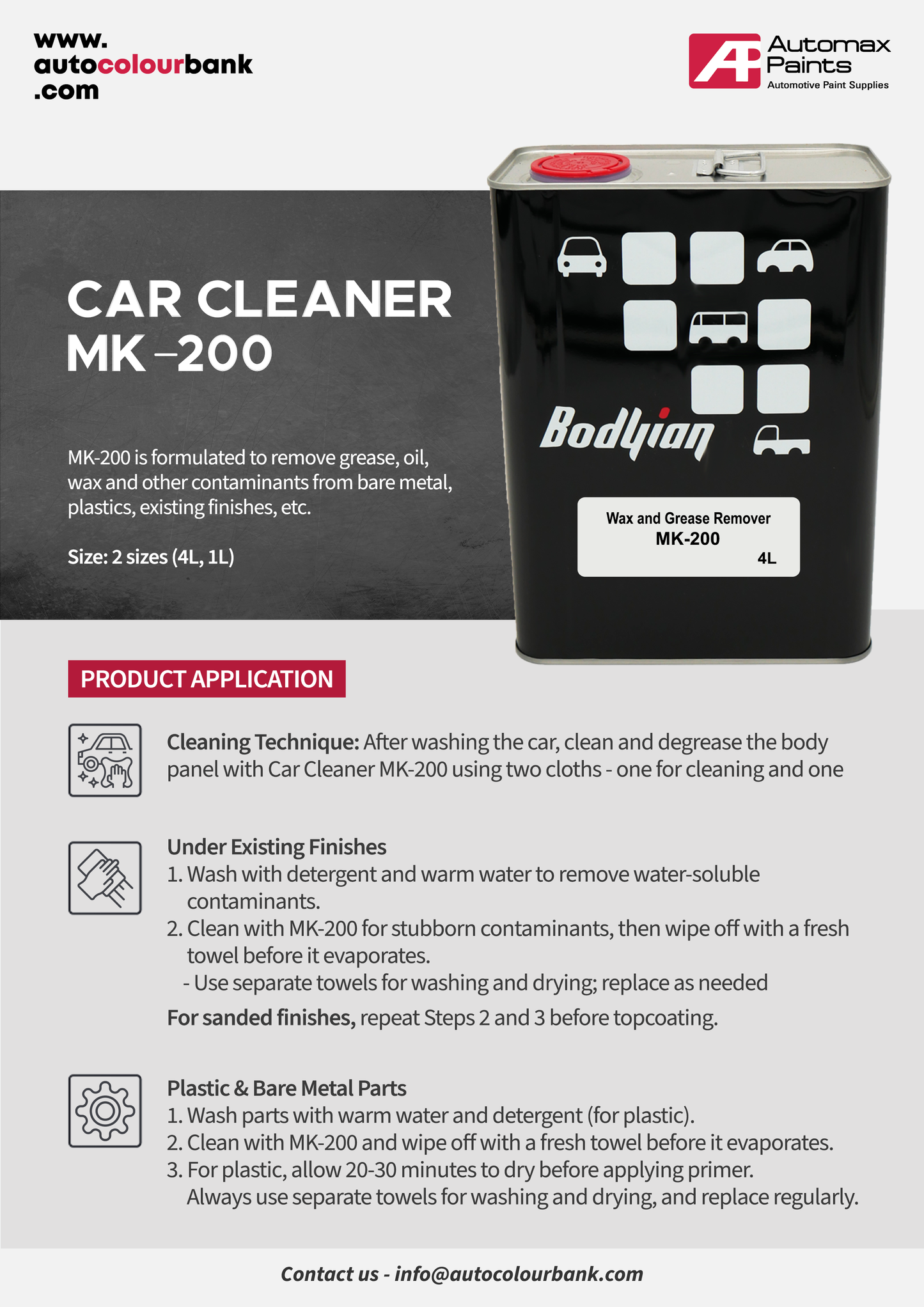 Wax and Grease Remover MK-200 4Lt/Can