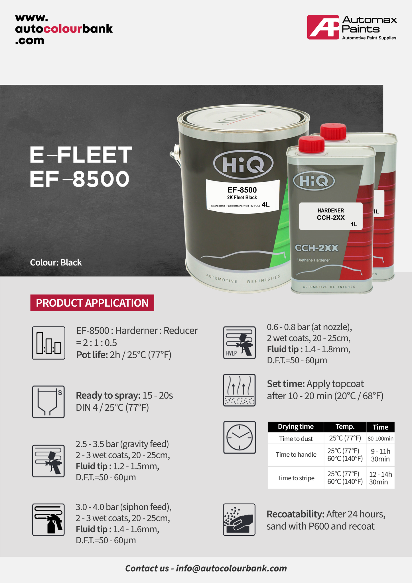 EF-8500 2K Fleet Black 4Lt/Can *4EA