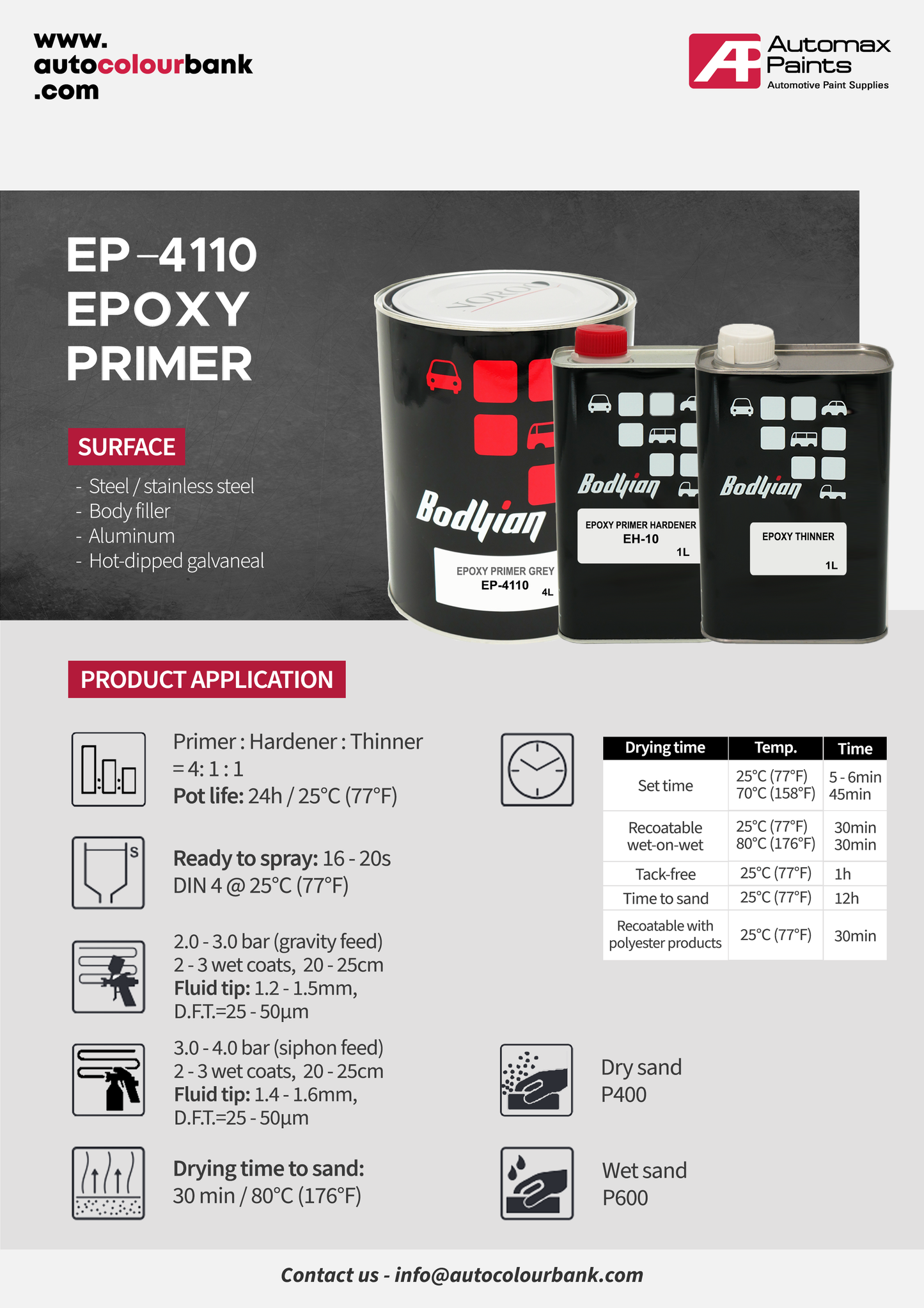 EP-4100 2K EPOXY PRIMER KIT (6L)