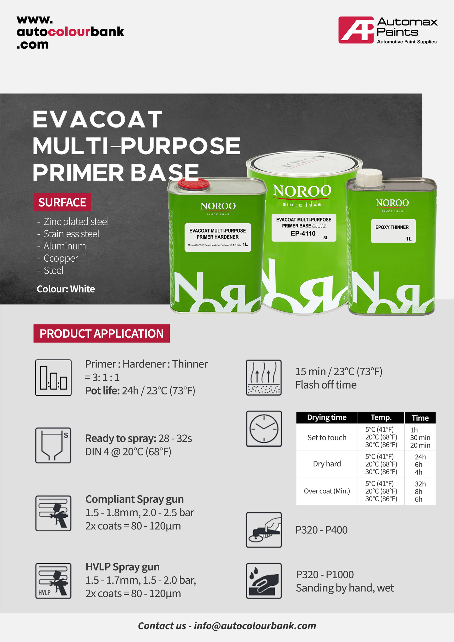 EVACOAT MULTI-PURPOSE PRIMER BASE WHITE (EP-4110) 3Lt/Can