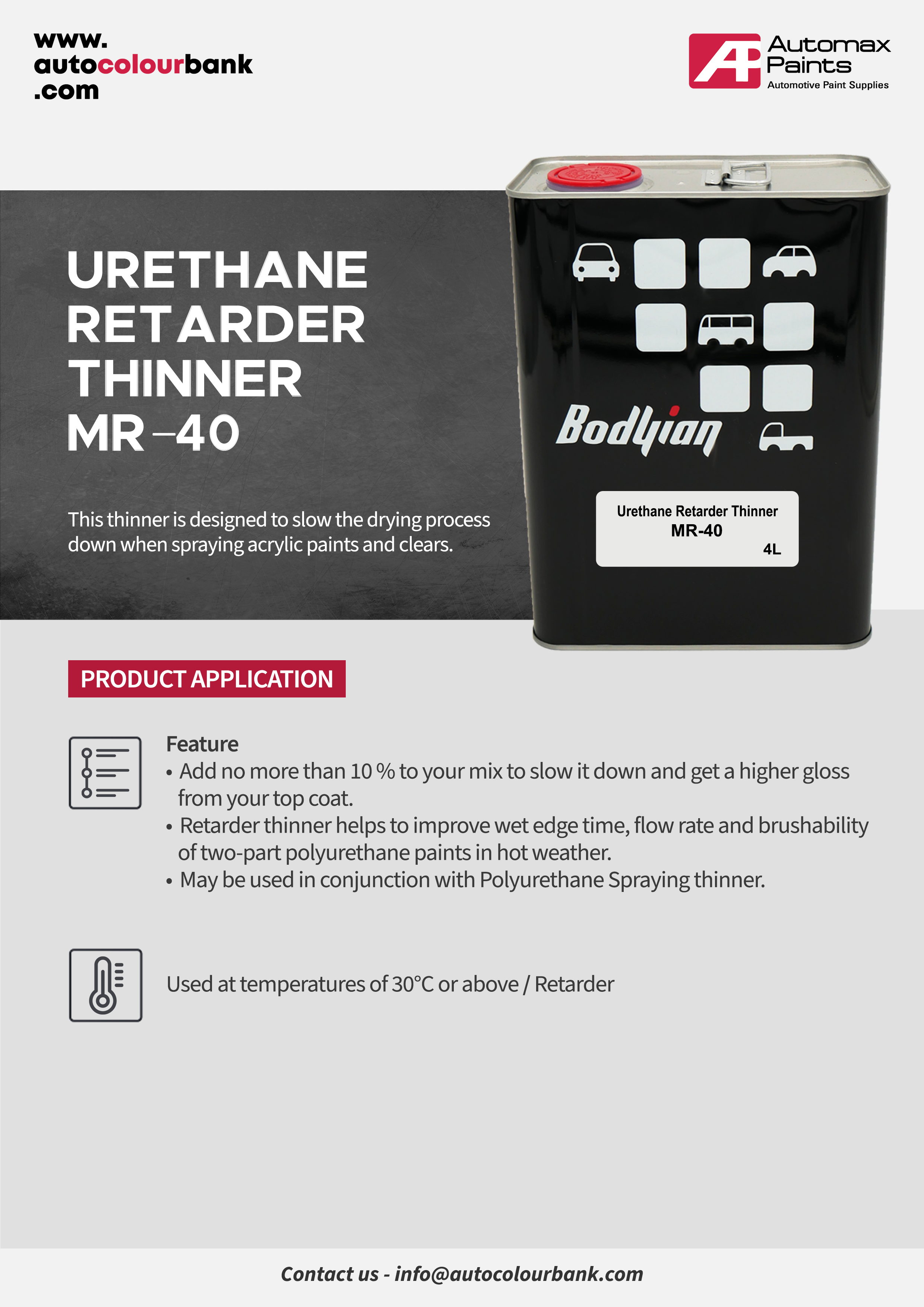 Noroo MR-40 Urethane Retarder thinner 4Lt/Can