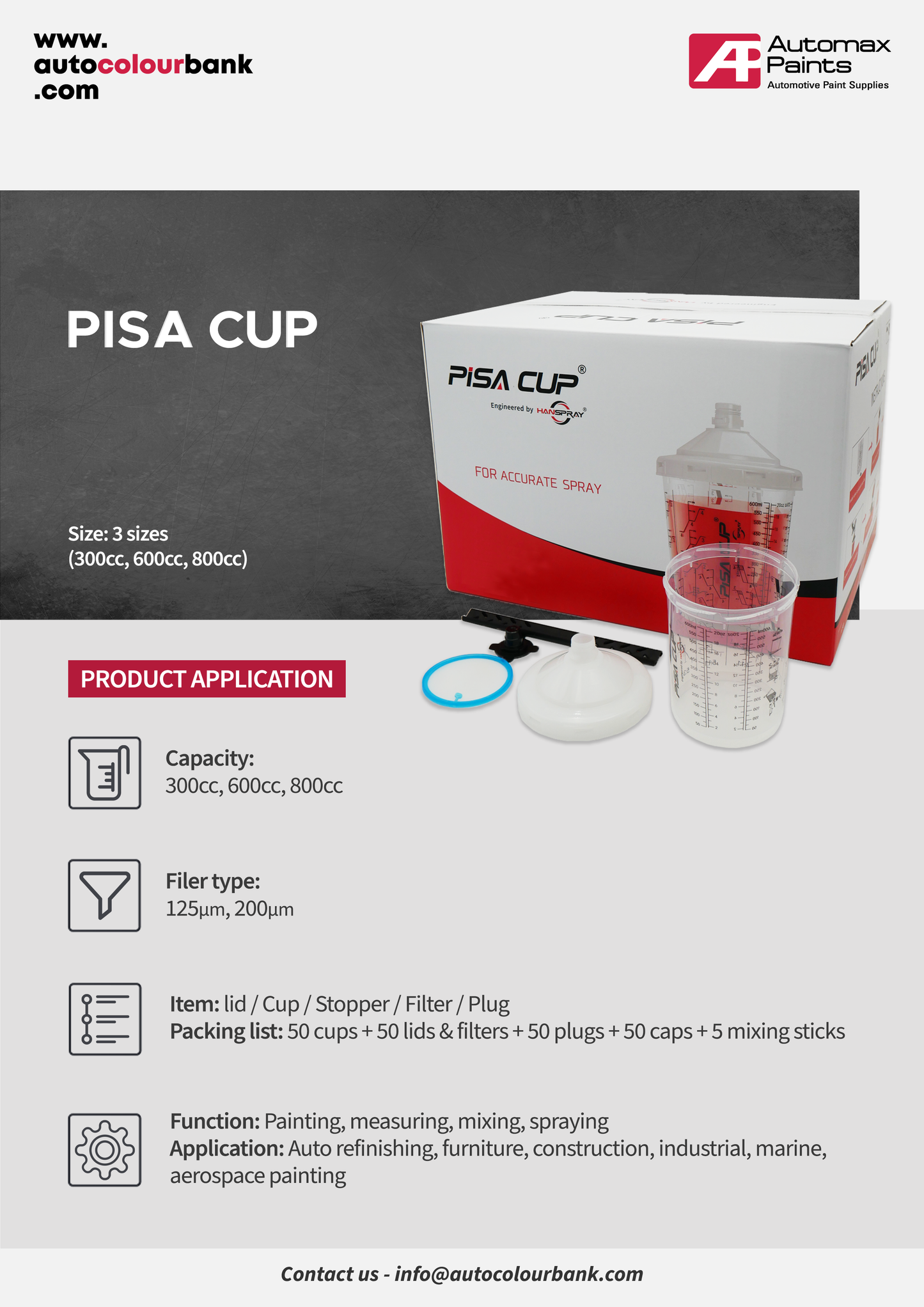 PISA CUPS 600ml 50 SETS - 50cups +50lids&filters +50plugs +50caps +5 free mixing sticks