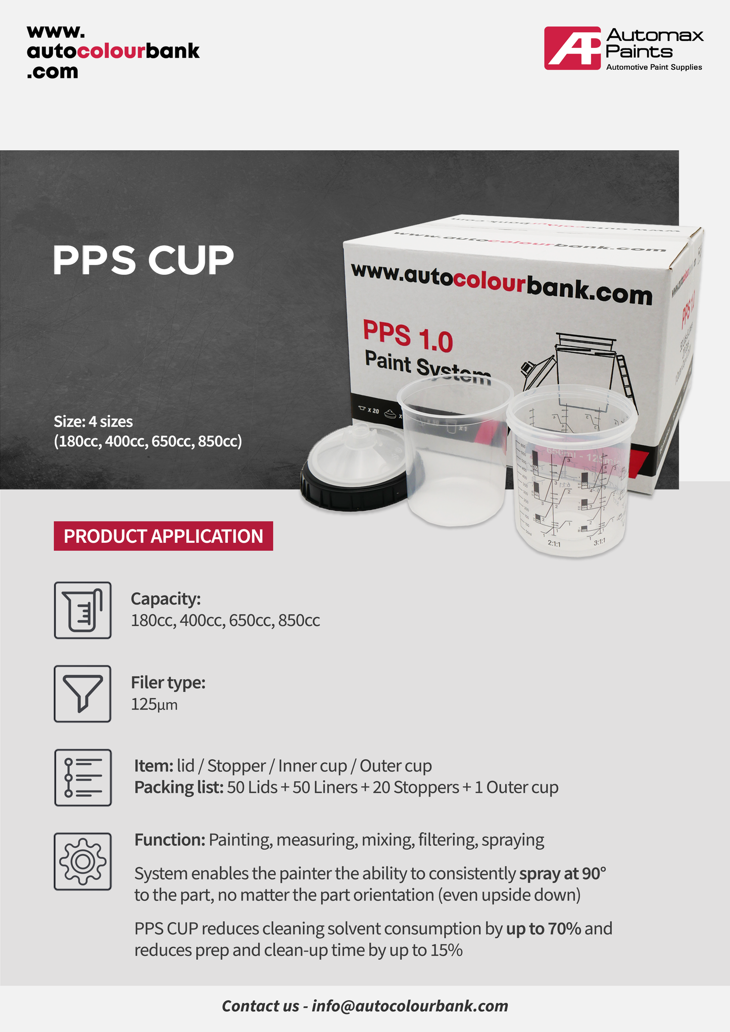 PPS CUP with Collar (125um) 650cc. Inner Cup 50pcs liner+50pcs lid+20pcs Stopper + hard cup