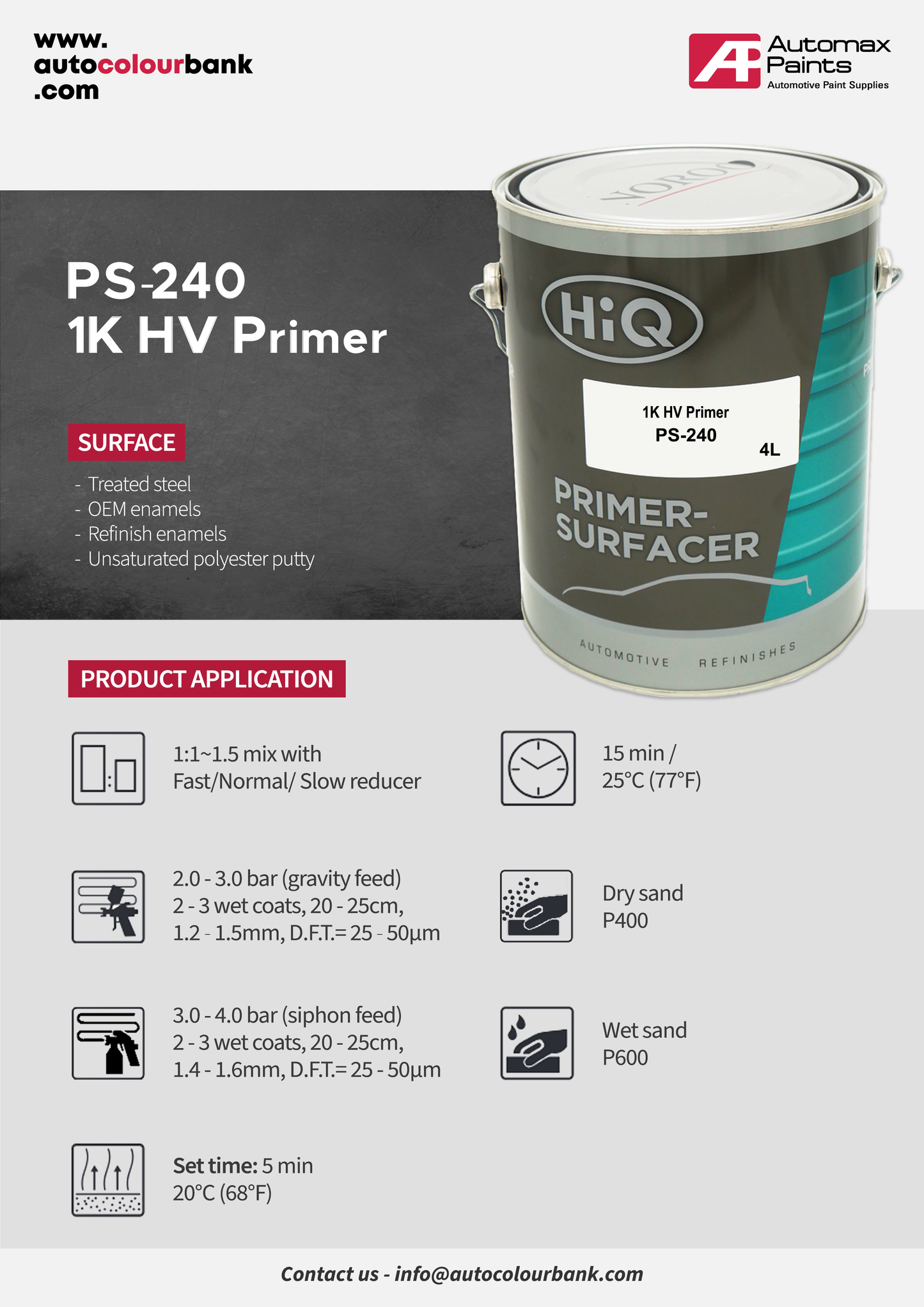 PS-240 1K HV Primer 4Lt/Can