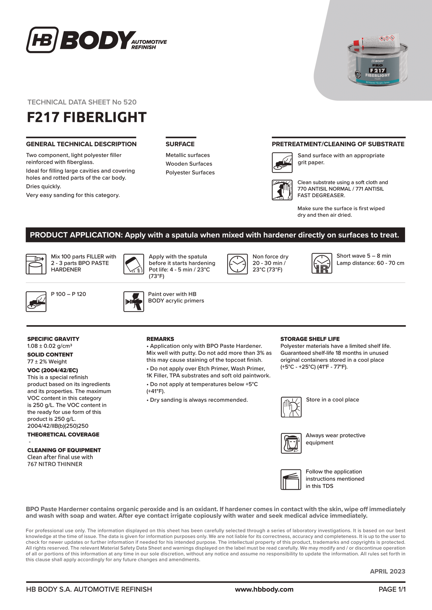 F217 Fiberlight 2Lt/Can