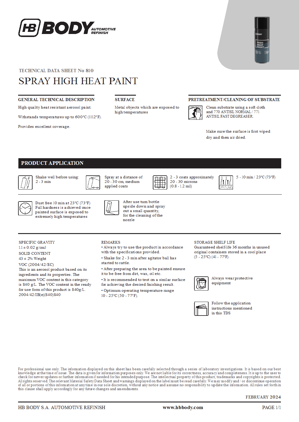 SPRAY HIGH HEAT SUPER 419 BROWN