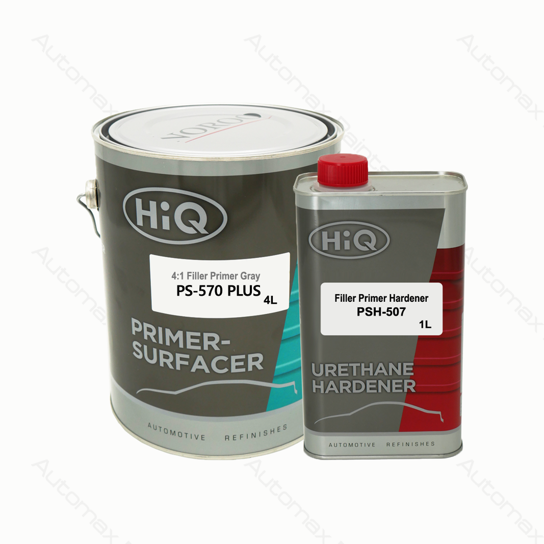 HiQ PS-570 PLUS 4:1 Acrylic Urethane Filler Primer Gray Kit 5L