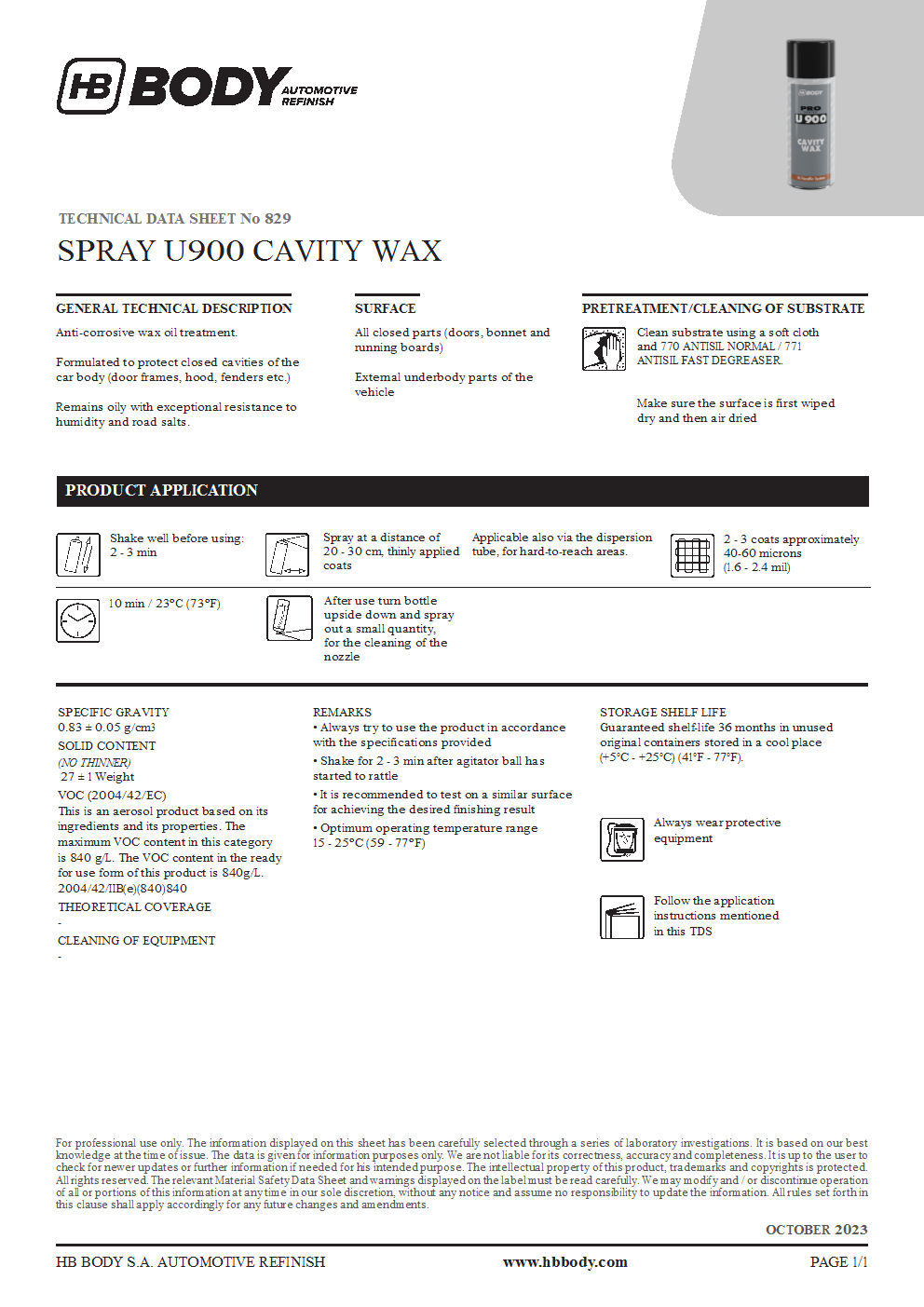 SPRAY 900 Cavity Wax Brown