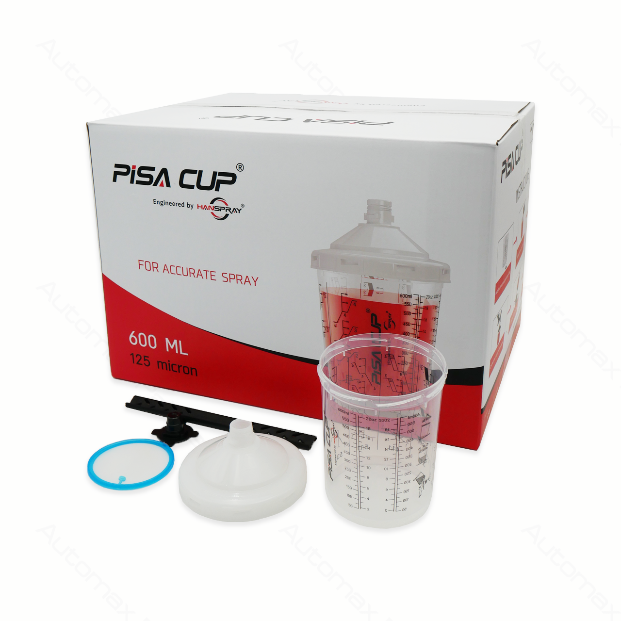 PISA CUPS 600ml 50 SETS - 50cups +50lids&filters +50plugs +50caps +5 free mixing sticks