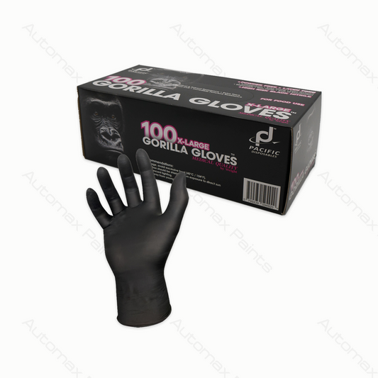 Gorilla Nitrile Glove Black Powder Free 100 Gloves X Large