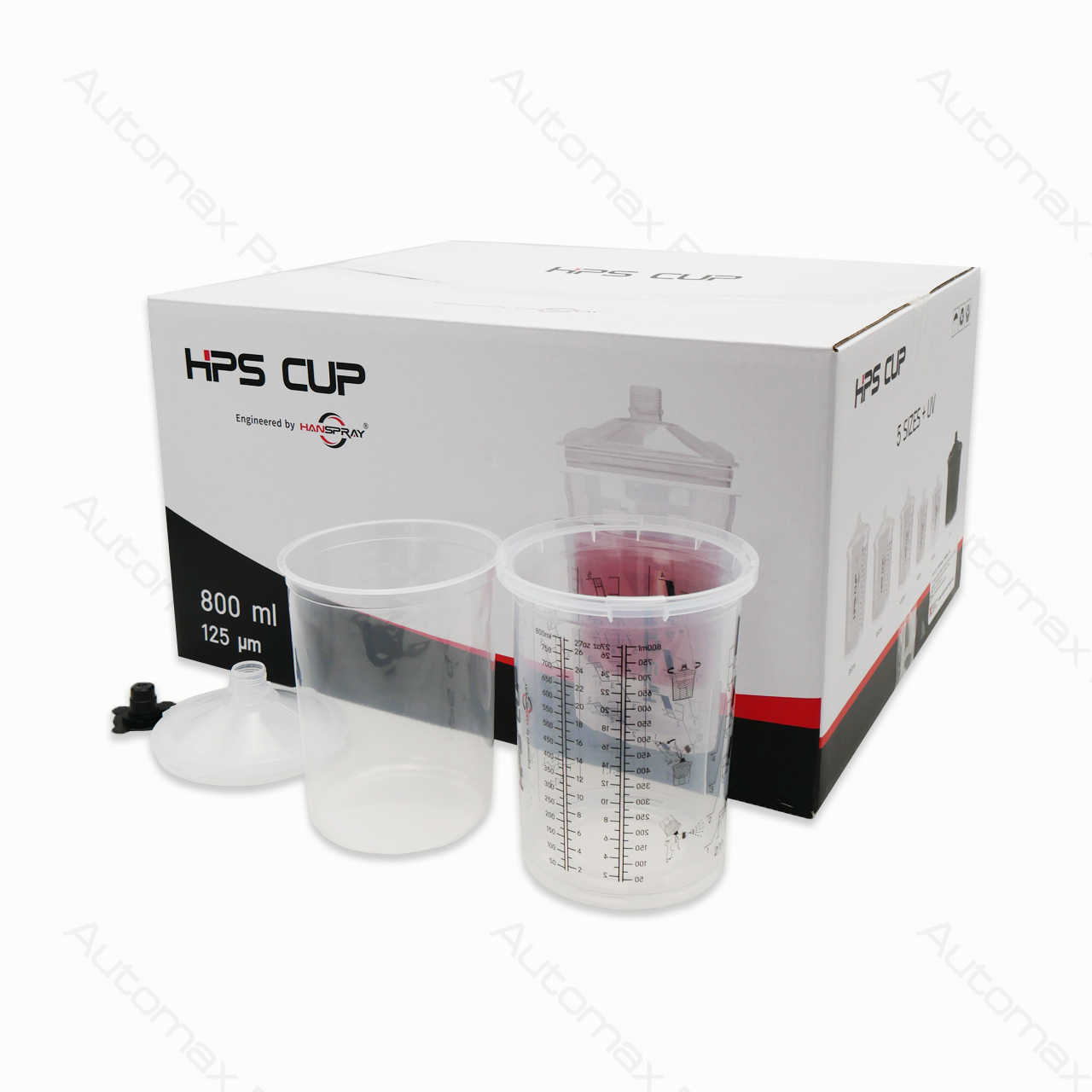 HPS CUP (125um) 800cc. Inner Cup 50pcs liner+50pcs lid+20pcs Stopper + 1 hard cup