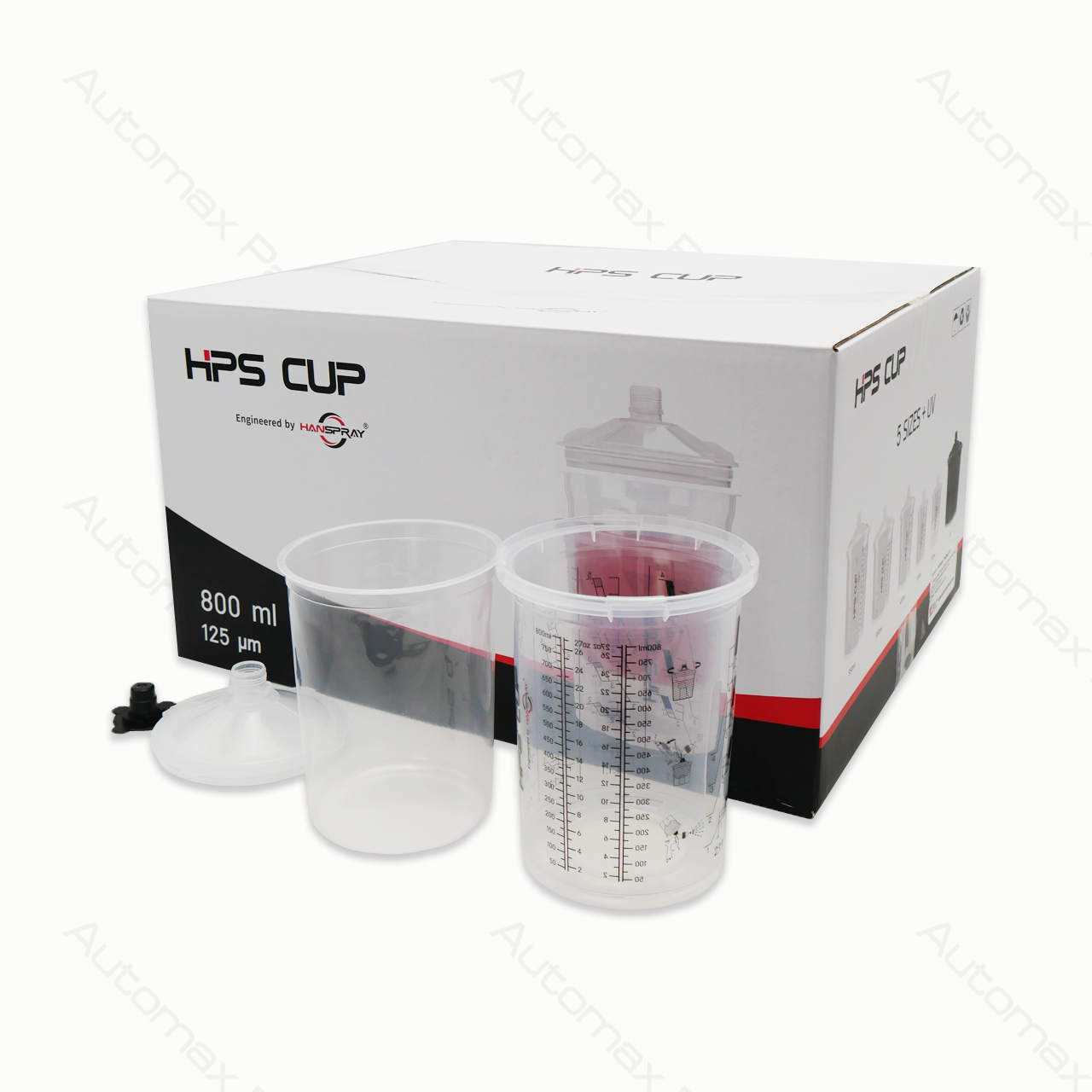 HPS CUP (125um) 850cc. Inner Cup 50pcs liner+50pcs lid+20pcs Stopper + 1 hard cup